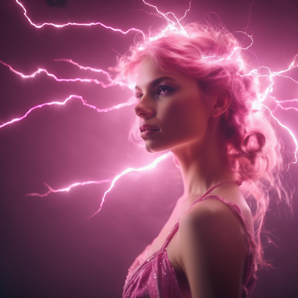 Pink Princess made of lightning