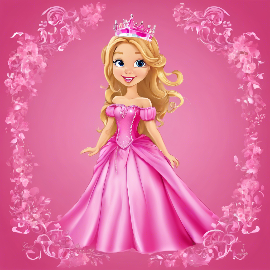 png background  princess in pink