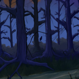 spooky but cute forest