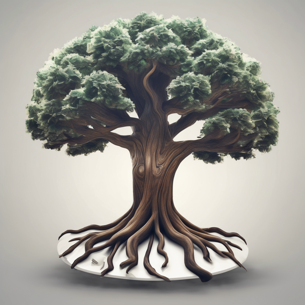 Hyperrealsitic tree logo