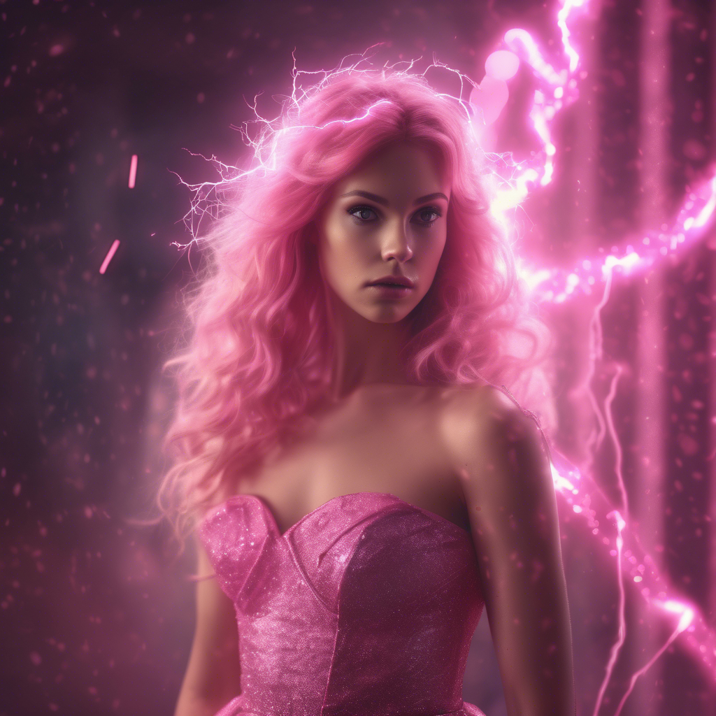 Pink Princess made of lightning