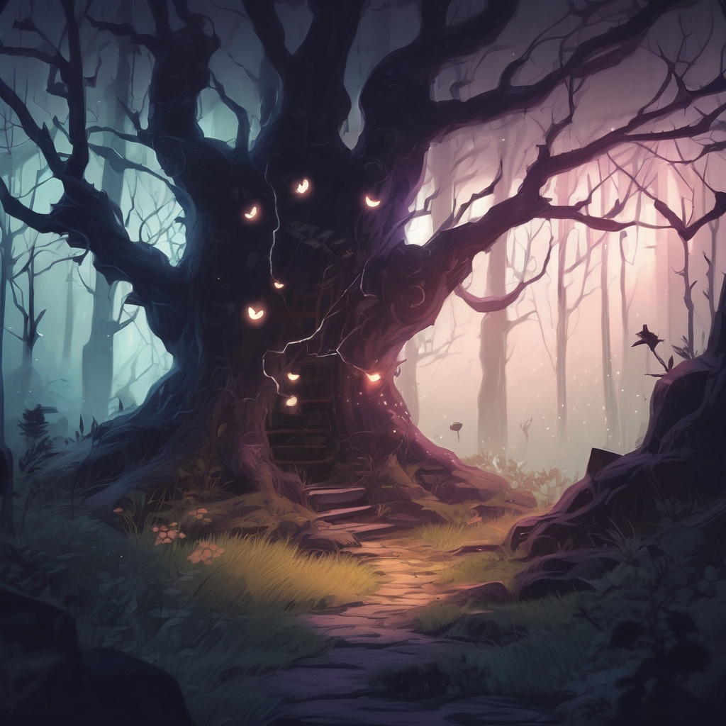 spooky but cute forest