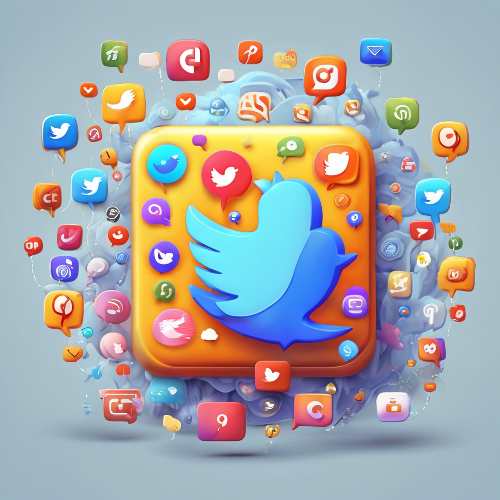 Cute happy social media marketing chat icon