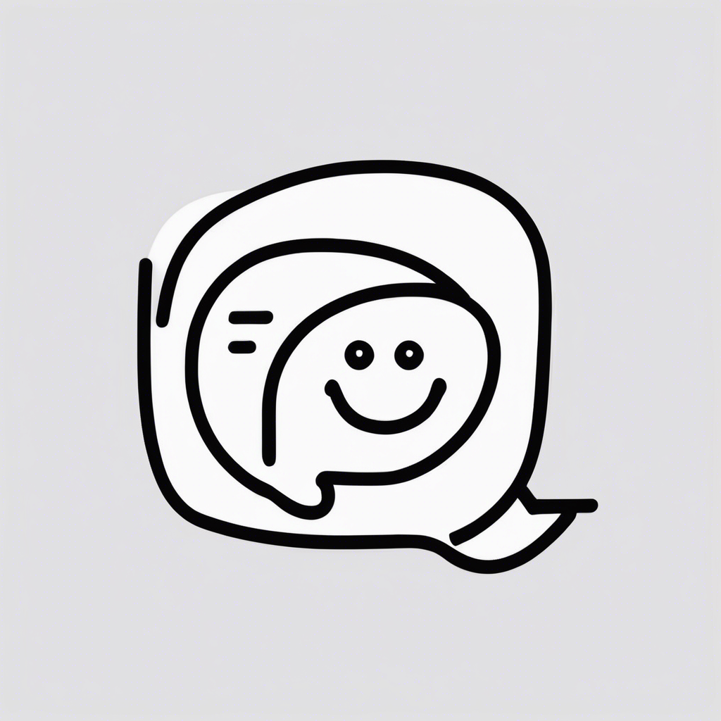 Cute happy social media marketing chat icon