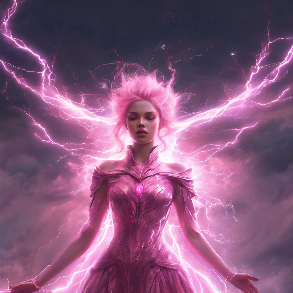 Pink Princess made of lightning