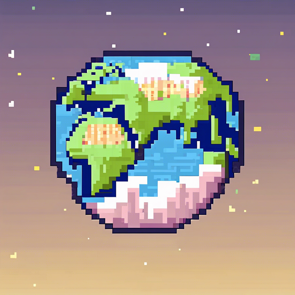 Super cute earth icon