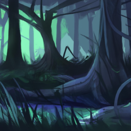 spooky but cute forest