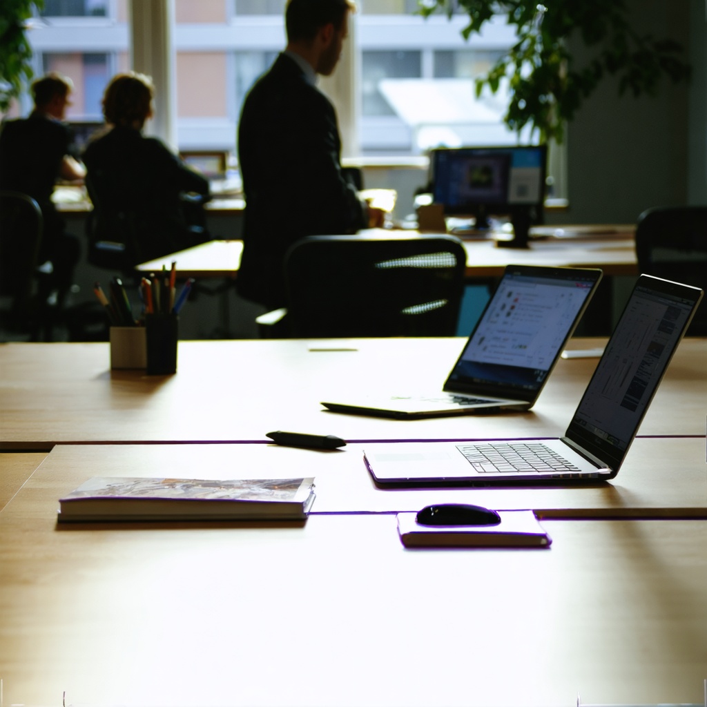 16k hd high quality photo realistic office withj people working