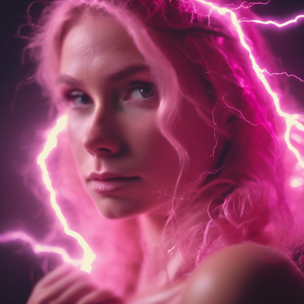 Pink Princess made of lightning