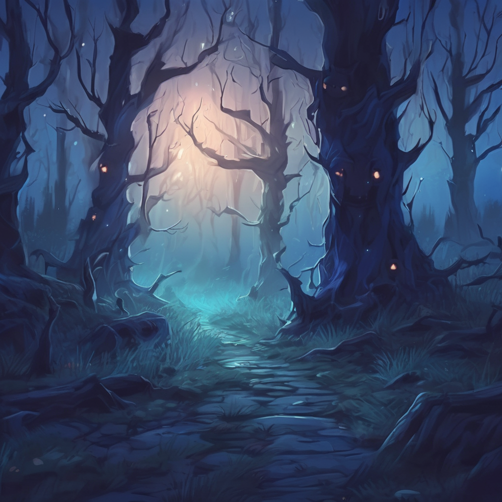 spooky but cute forest