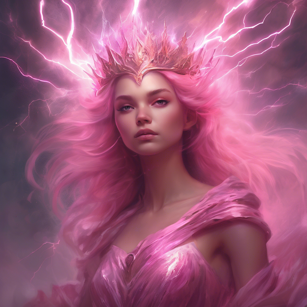 Pink Princess made of lightning
