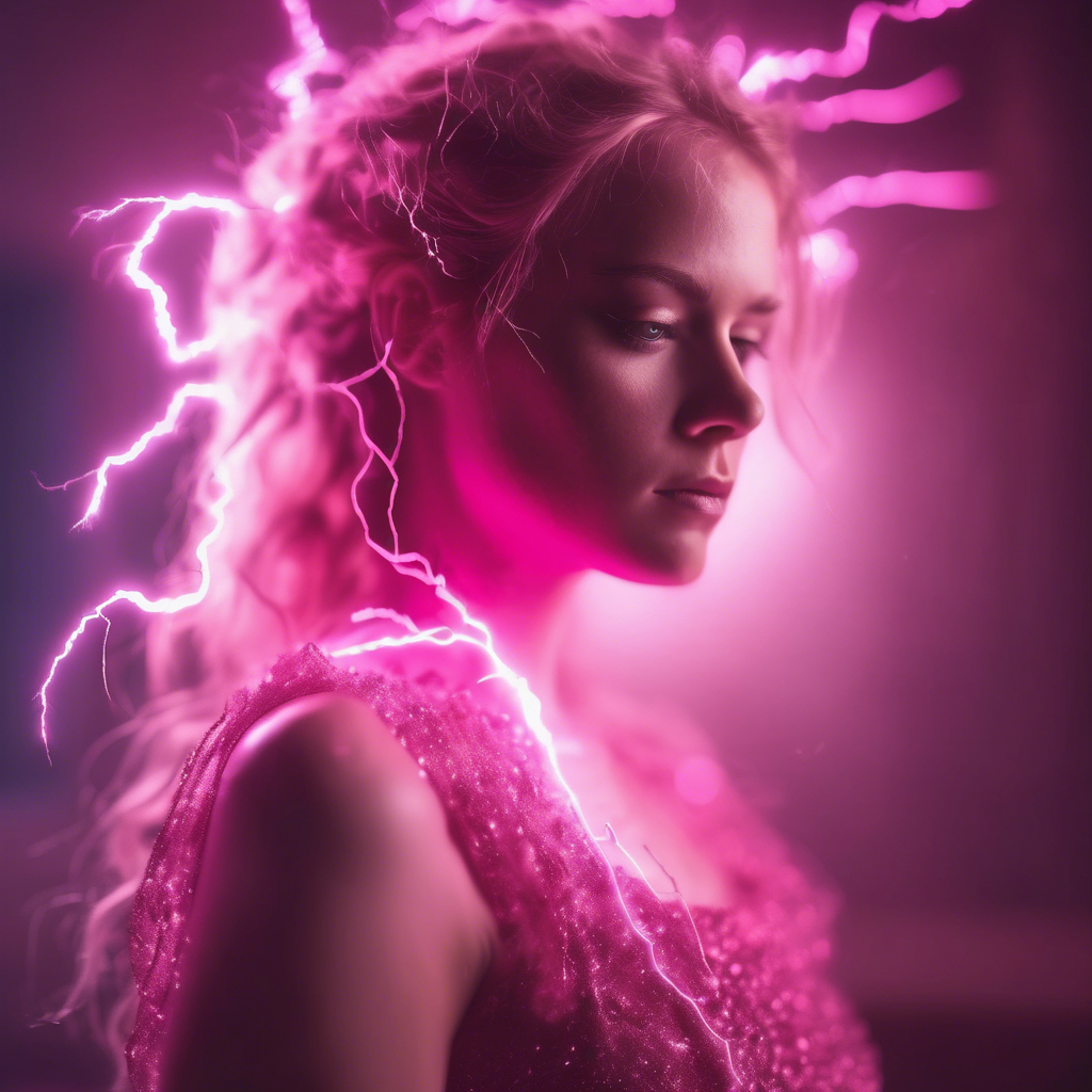 Pink Princess made of lightning