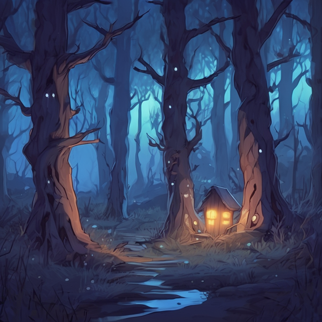 spooky but cute forest