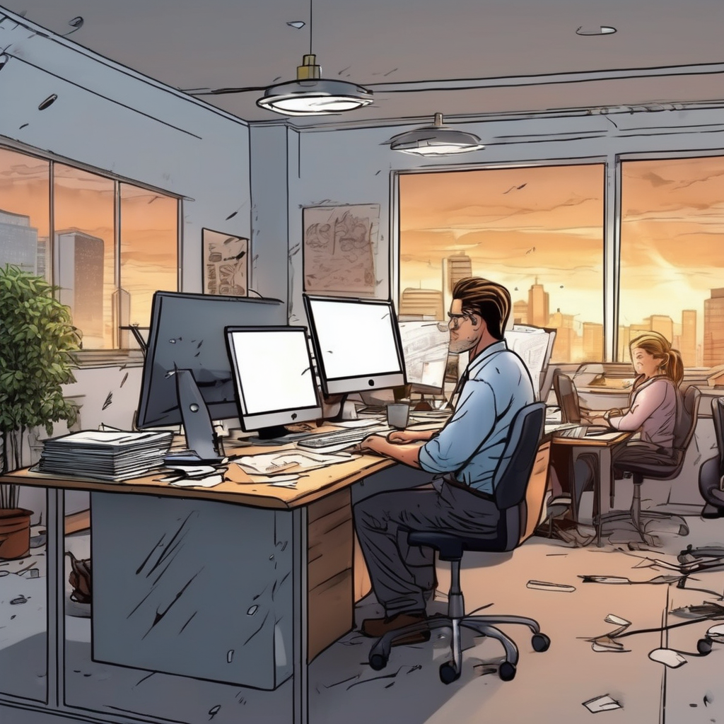 16k hd high quality photorealistic of people working in a office