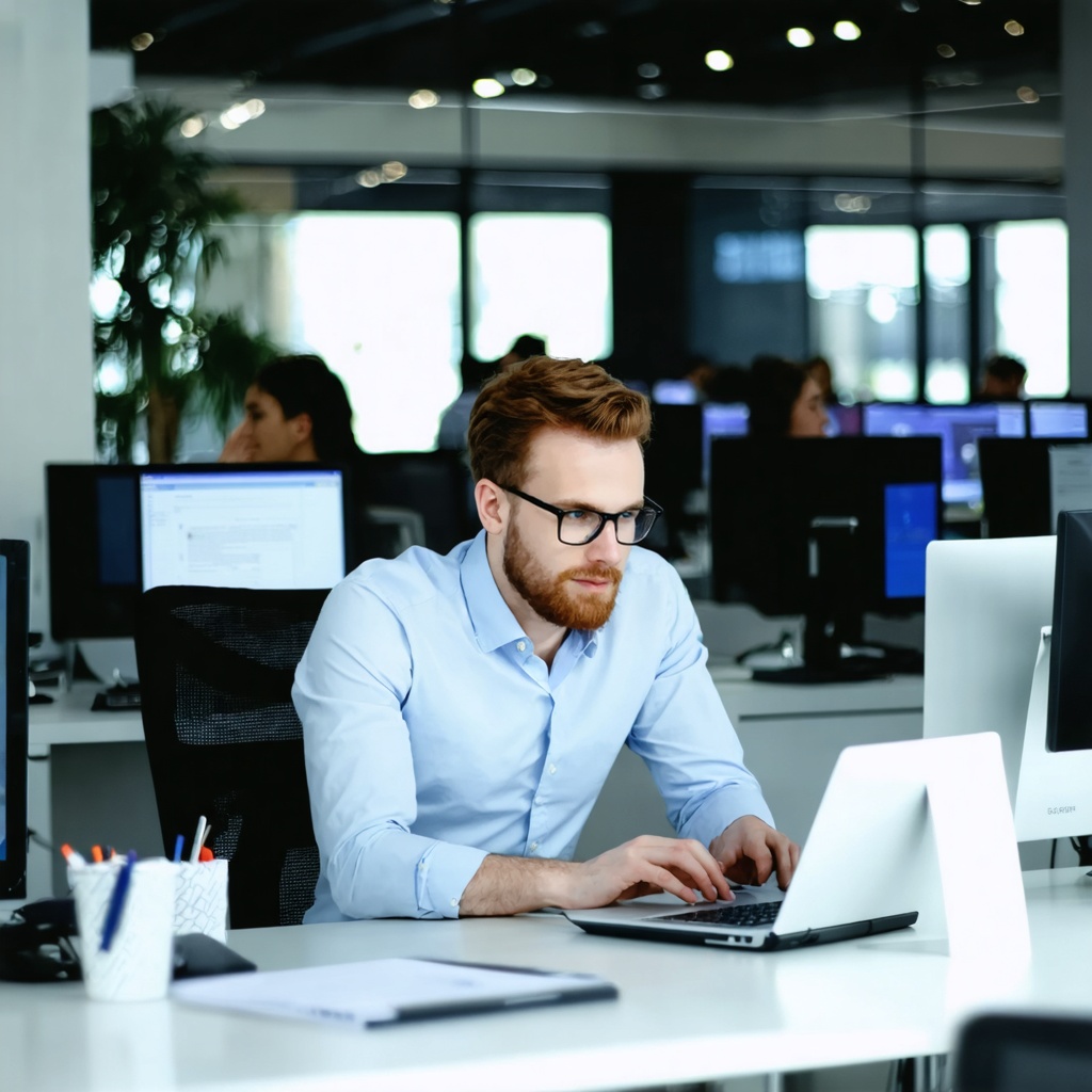 16k hd high quality photorealistic of people working in a office