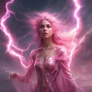 Pink Princess made of lightning