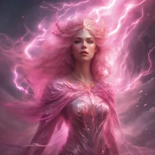 Pink Princess made of lightning