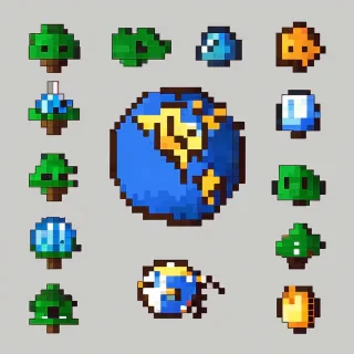 Super cute earth icon