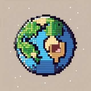 Super cute earth icon