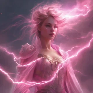 Pink Princess made of lightning