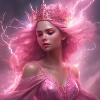 Pink Princess made of lightning