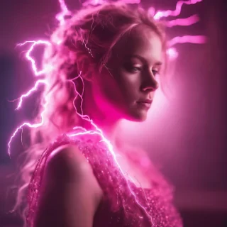 Pink Princess made of lightning