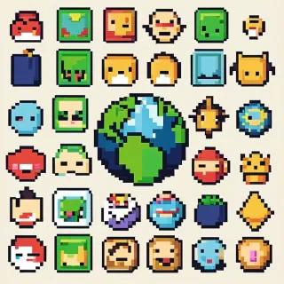 Super cute earth icon