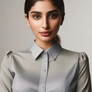 a man standing waist up wearing a office shirt