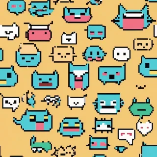 Cute happy chat bubble face