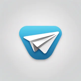 Telegram icon with a solid white background