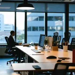 16k hd high quality photo realistic office withj people working