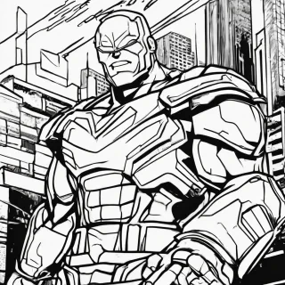 cpu black and white coloring book style