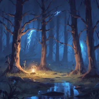 spooky but cute forest