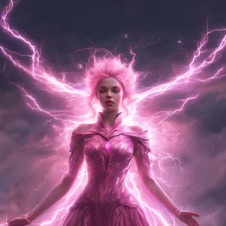 Pink Princess made of lightning