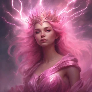 Pink Princess made of lightning