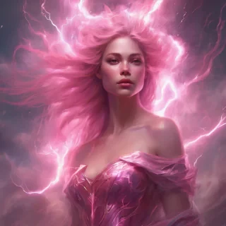 Pink Princess made of lightning