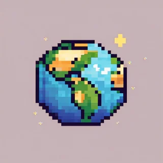 Super cute earth icon