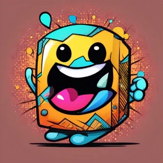 Cute happy social media marketing chat icon