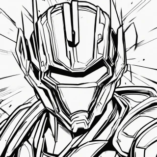 cpu black and white coloring book style