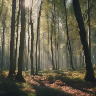 Hyperrealsitic forrest 16k sunny