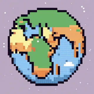 Super cute earth icon