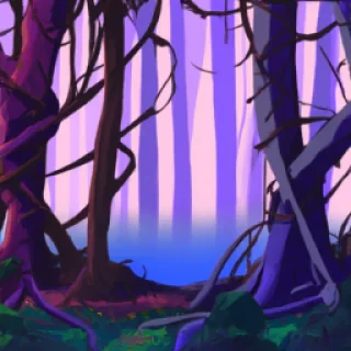 spooky but cute forest