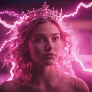 Pink Princess made of lightning