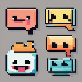 Cute happy chat bubble face