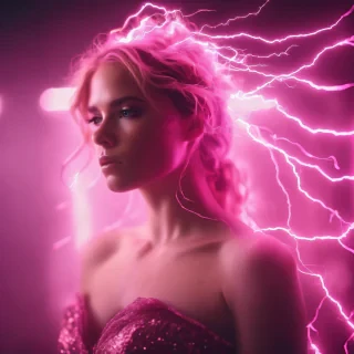 Pink Princess made of lightning