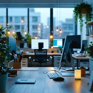 16k hd high quality photo realistic office withj people working