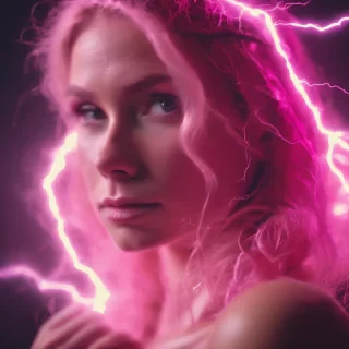 Pink Princess made of lightning