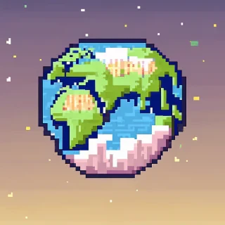 Super cute earth icon