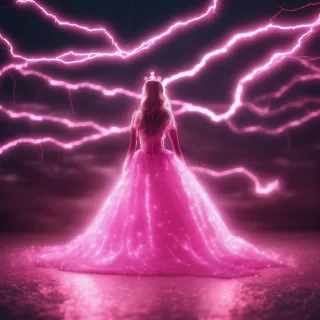 Pink Princess made of lightning