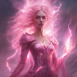 Pink Princess made of lightning